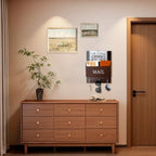 DLQuarts Solid Wood Mail Organizer with Key Holder for Wall, Mail Sorter Wall Mounted, Decorative Wooden Key and Mail Holder with 3 Hooks, Dark Walnut - Image 2