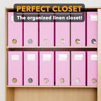 SpaceAid 12 Pack Bed Sheet Organizers and Storage, Foldable Sheet Organizer for Linen Closet, Sheets Set Folder Keeper with Window XL (Queen & King Size) Bedding Container (Pink, 12 Pack) - Image 5