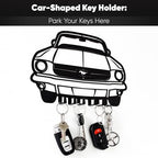 MOOH Metal Automotive Key Holder with 6 Hooks - Unique Wall Mounted Car Lovers Gifts for Men & Women - Cool Man Cave Decor - Image 2
