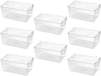 Clear Plastic Storage Bins, Pantry Organizers and Storage Containers Fridge Organizer Bins for Organizing Kitchen Cabinet Organizer Bin Bathroom Freezer Refrigerator Organization by CONTROLKITCHEN