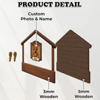 Personalized Pet Key Holder for Wall Mount, Wooden Keychain Holder Entryway - Image 4