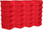 Akro-Mils 30220 AkroBins Plastic Storage Bins, 7"x4"x3", Red, 24-Pack by Akro-Mils