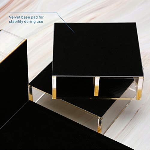 Acrylic Desk Organizer 4-Piece Desk Kit + Free Complimentary Acrylic Ruler, Desktop Organization for Office or Home (Gold) - Image 4