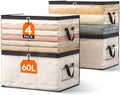 Lifewit 4 Pack Clear Clothes Storage Bags, 60L Plastic Blanket Vinyl Foldable Moving Bags with Zipper, Closet Organizers and Storage Containers for Bedding, Duvet, Pillow by Lifewit