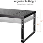 Cabinet Shelf,Expandable Adjustable Stackable Kitchen Organizer,for cabinets, Kitchens, countertops, bathrooms Shelf Organizer (2Packs/Black,Medium) - Image 4