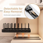 Pots and Pans Organizer Under Cabinet 2 Pack, Pull-Out Cabinet Organizer for Pot Lids, Bakeware, Dishes, 8 Adjustable Dividers (Black - Image 5