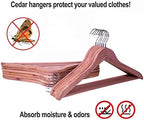 American Red Cedar Hangers 20 Pack, Wooden Suit Hangers - Image 3