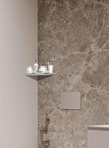 Genuine Marble Corner Shelf for Bathroom Shower Wall, 9"X9"X5/8", Both Sides Polished (CMMT9SHE - Crema Marfil) - Image 6