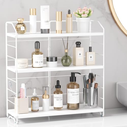 Bathroom Counter Organizer, Makeup Organizer Countertop Rack, 3 Tier, White by MAYZOLOP