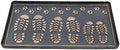ART & ARTIFACT Rubber Boot Tray Wet Shoe Tray for Entryway Indoor Outdoor Snow Boot Mat Extra Large Shoe Tray 32" x 16", Black, Footprints & Paws by ARTARTIFACT