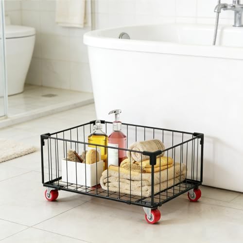 2Pack, Under Sink Organizer,Cabinet Organizers and Storage, Metal Storage Basket,Large capacity, Can Hold 40-70 Liters, Easily Push And Pull, Convenient For Cleaning Under Sink - Image 7