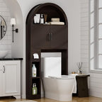 Spurgehom Over Toilet Storage Cabinet, Bathroom Arch Organizer, Coffee by Spurgehom