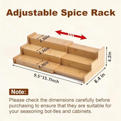 JinDoWin Spice Rack Organizer for Cabinets,Countertop & Pantries,2 Pack - Image 5