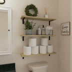 WOPITUES 24'' Long Floating Shelves for Wall Decor & Storage, Rustic Brown - Image 4