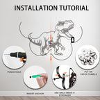 WADORN Funny Dinosaur Metal Toilet Paper Holder, Dino Decorative Metal Toilet Paper Storage for Extra 8 Rolls Funny Freestanding Safari Animal Wall Mounted Organizer for Restroom Bathroom Cabinet - Image 5