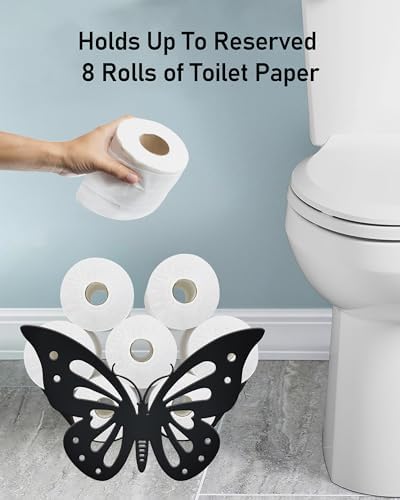 Butterfly Toilet Paper Holder Stand, Cute Decor Toilet Paper Storage - Image 2