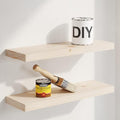 Homeforia 20 Inch DIY Floating Shelves, High-End Solid Pine Wood, Set of 3 by Homeforia