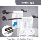 Classic Bathroom Hardware Accessory 4-piece Set,Oil-Rubbed Bronze - Image 2