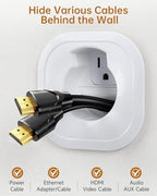 in-Wall Cable Management Kit, Wire Hider for Power & Low Voltage Cables, TV Cord Hider for Wall Mounted TV, TV Cable Hider Wall Kit, Includes Hole Saw Drill Attachment - Image 3