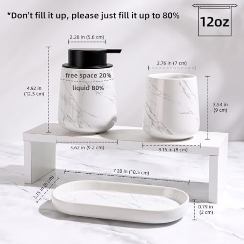 BosilunLife Ceramic Bathroom Accessories Set 3 Pcs - Image 3