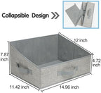 6 Pack Closet Storage Bins for Shelves, Shelf Baskets for Organization, Closet Organizers and Storage, Trapezoid Storage Bin Closet Shelf Organizer for Clothes,Toy,Towel,Book,Baby Clothing (6PC-Gray) - Image 4