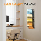 SUPEASY 14 Tier Wall File Organizer, Hanging Wall Mounted Mail Organizer with Label Slots, Metal Mesh File Holder Magazine Rack for Office, Home, School or Classroom, Black - Image 2
