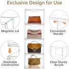 Stackable Acrylic Display Case,Clear Storage Bins with Lid for Collectibles - Image 3