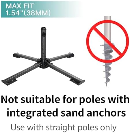 AMMSUN Foldable Portable Beach Umbrella Stand, Patio Umbrella Base Holder - Image 2