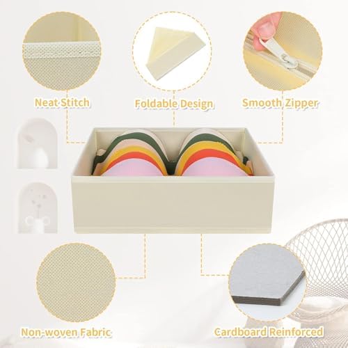 DIMJ Drawer Organizer Clothes, 24 Pack Dresser Organizer, Foldable Closet Organizers and Storage, Fabric Dresser Drawer Organizers, Drawer Dividers for Nursery, Baby Clothes, Underwears, Sock - Image 2