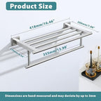 Alise 16 Inch Towel Racks for Bathroom Wall Mounted,Brushed Nickel - Image 2