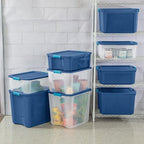 Sterilite Latch and Carry, Plastic Storage Bins w/Lids, 12 Gallon, 18-Pack - Image 5