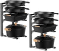 MUDEELA Pot and Pan Organizer Under Cabinet 15.75", 4-Tier Pot Rack, 2 Pack by MUDEELA