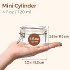 ComSaf Small Glass Spice Jars with Airtight Lids 4 oz 12 Pack Mason Pantry - Image 2