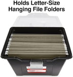 STAPLES File Box Portable Tote, Letter Size, Black, 4/Carton - Image 3
