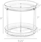 Sorbus Lazy Susan Organizer, Clear Turntable Organizer (2 Flat + 2 Tiered) - Image 2
