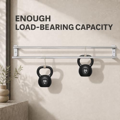 Alise 32 inch Double Towel Bar for Bathroom Wall Mounted, Polished Chrome - Image 7