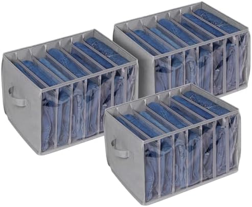 Zilink Wardrobe Clothes Organizer Pants Organizer Bins for Closet, 3 Pack by Zilink