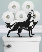 Wolf Toilet Paper Holder Stand, Decorative Toilet Paper Storage by Wigag