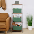 MiniArk Large Storage Baskets for Shelves, 17 x 13 x 7.5” Closet Organizers Bins for Clothes Blanket Towels, Baby Nursery, Toy Baskets Box, Woven Rope Baskets, 3 Packs Green - Image 4
