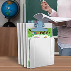 Acrimet 4-Section File Sorter Vertical, Metal Desktop Organizer, White - Image 5