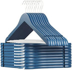 TOPIA HANGER Premium Wooden Hangers 16 Pack Blue/White Coat Hangers by TOPIAHANGER