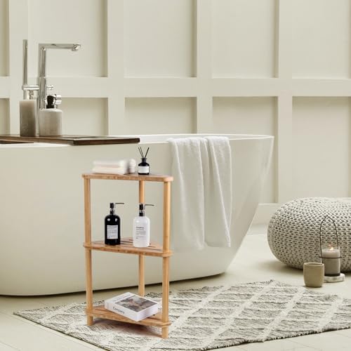 Corner Shelf Shower Caddy Stand 3-Tier,Standing Bathroom Organizer - Image 2