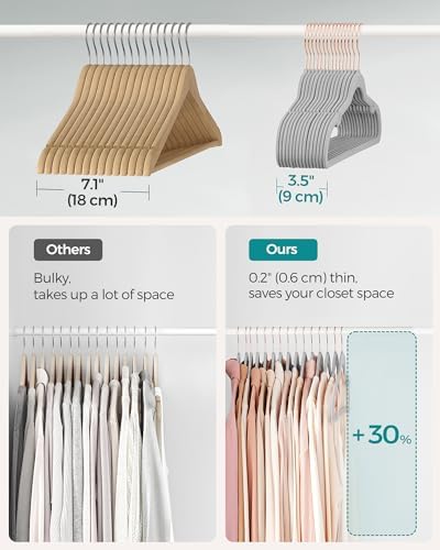 SONGMICS Velvet Hangers, Non-Slip, 50-Pack - Image 5