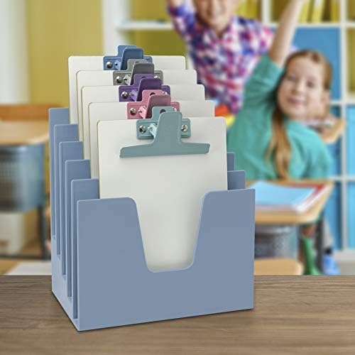 Acrimet 5 Section Incline File Sorter Organizer, Desktop Mail Holder, Blue - Image 6