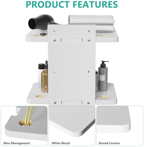 WALI 2 Tier Floating TV Wall Shelf for Projector, DVD Player - Image 5