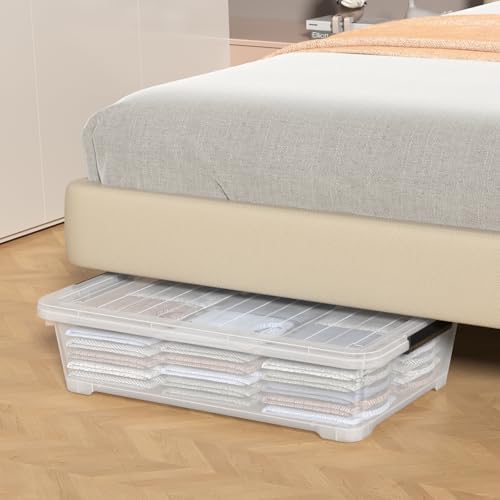 Under Bed Storage Bins With Wheels, 40 Quart, 3 Pack - Image 4