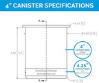 Docking Drawer 4" Stainless Steel Canister for Hot Tools, Capped Design - Image 6