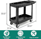 YITAHOME Black Utility Cart on Wheels, 550 lbs Capacity, 40 x 17 Inch - Image 3