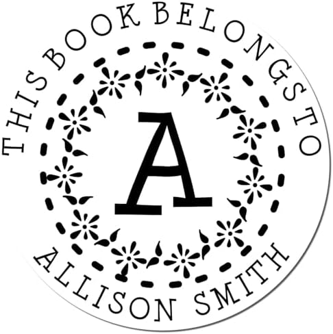 Customized Portable Pre-Inked Flowering Monogram Library Stamp - Personalized Name and Library Stamp for Imams - Custom Made for Books, Journals, and Documents, Easy to Use - Gift for Book Lovers - Image 6