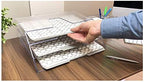 Acrimet Horizontal Triple File Folder Organizer Sorter, Letter Size, Clear - Image 6